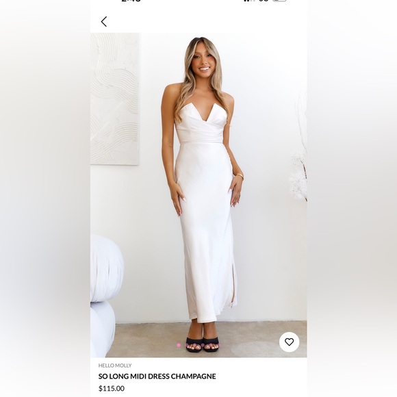 Hello Molly Dresses & Skirts - NWT SO LONG MIDI DRESS CHAMPAGNE